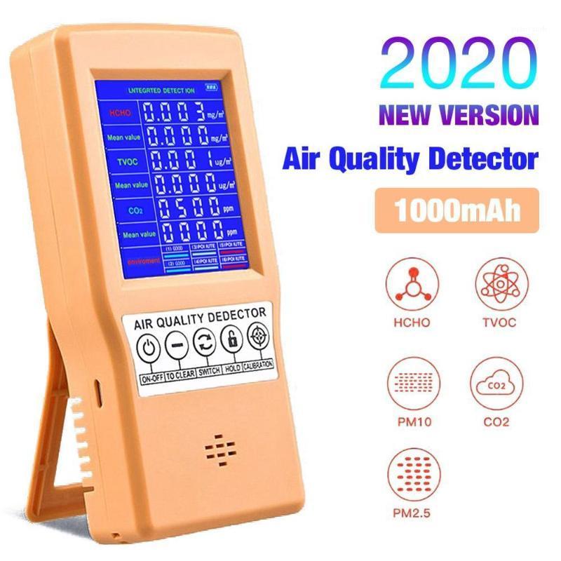 

EU US Shipment Handhold Air Quality Detector TVOC Formaldehyde(HCHO) CO2 PM2.5/PM10 Monitor for Home Office Indoors1