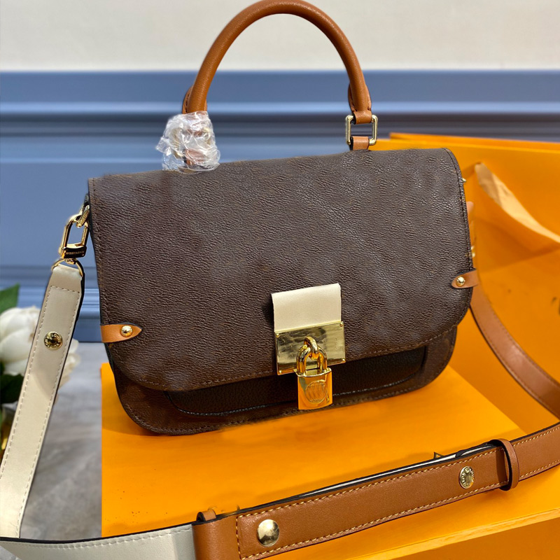

Crossbody Single Shoulder Bags Women Handbag Purse Old Flower Messenger Bag Patchwork Color metal Lock Flap Bags Wallet Leather Tote bag