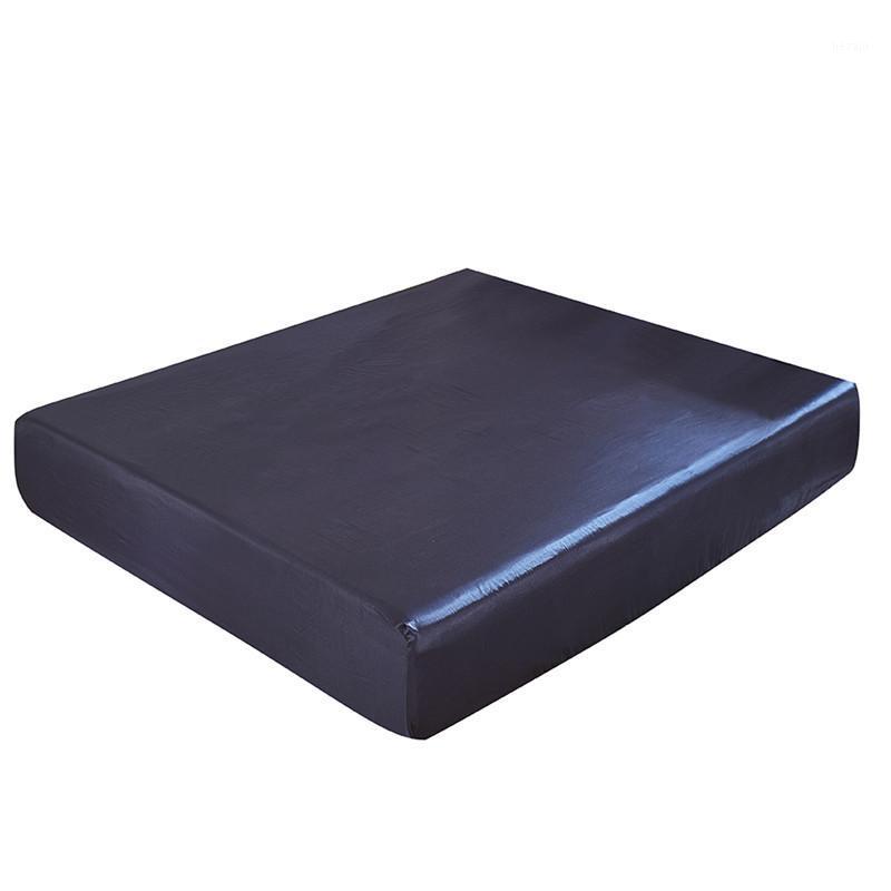 

Bonenjoy Satin Silk Fitted Bedsheet with Elastic Band Single Twin Queen  Size Black/Blue Color Cold Bed Sheet and Bed Linen1, Baolan