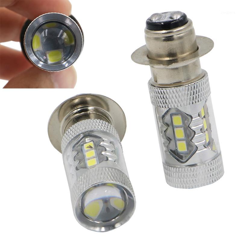 

YSY NEW 50pcs H6M P15D 2835 Chips 16LEDs 12V DC White Light Bulbs Headlights Motorcycle Scooter Autocycle Ligthts White1, As pic