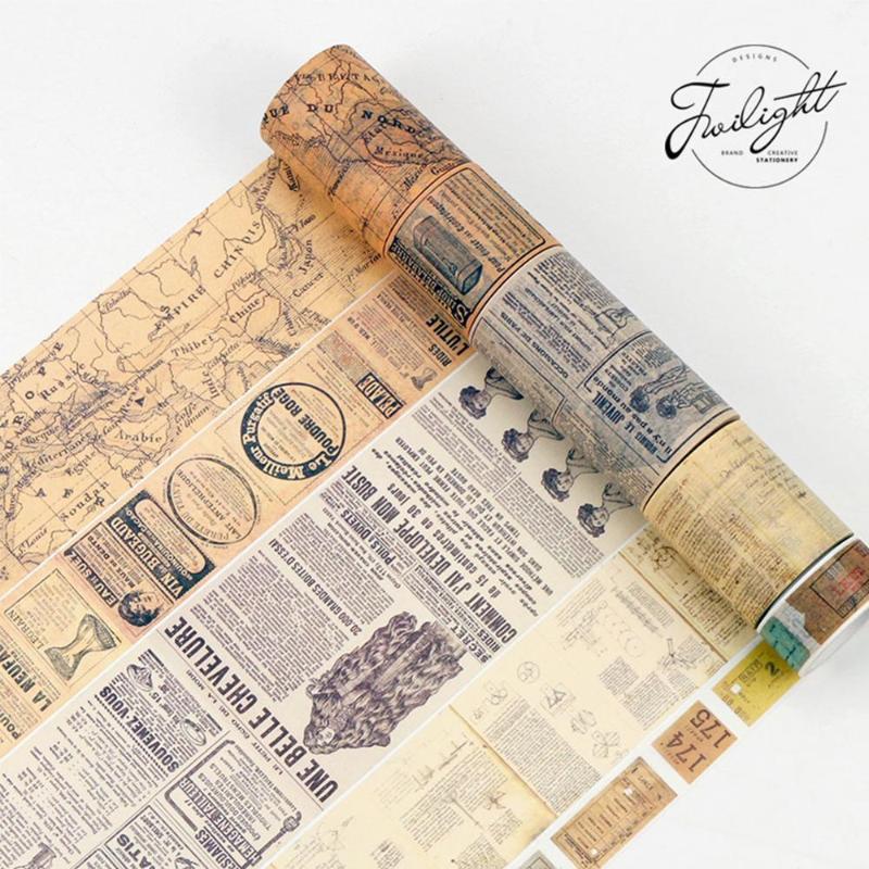 

Journal Retro Washi Tape Vintage Gothic Decoration Scrapbooking Masking Tape Sticker Journal Base Decorative Stationery