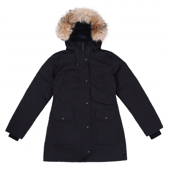 

2021 Hot Canada winte Classic Women Parka High Quality Long Hooded Wolf Fur Fashion Warm Down Jacket Outdoor warm coat With the silver label, Black