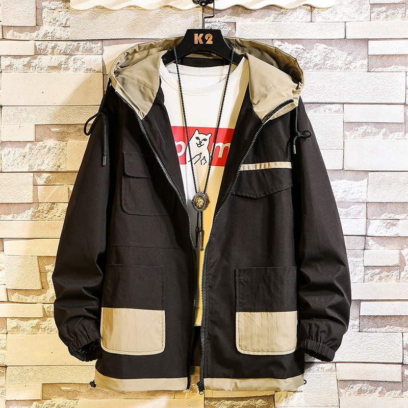 

In the open, black, casual spring male jacket 2020 fashion clothes oversize, Jk03 0