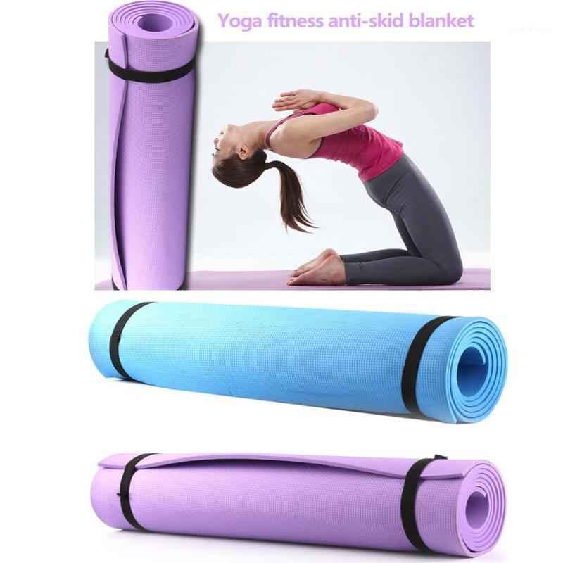 

1830*610*6mm EVA Yoga Mat Non Slip Carpet Pilates Gym Sports Exercise Pads for Beginner Fitness Environmental Gymnastics Mats1, Blue