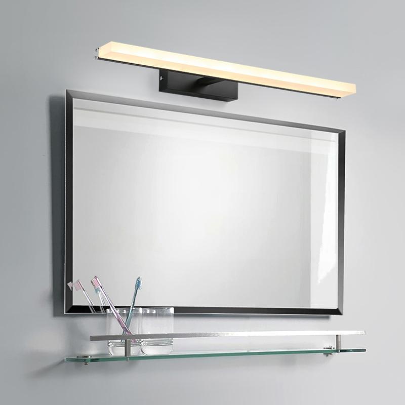 

7W 9W 13W 16w Led acrylic wall lamps black sliver bathroom indoor room mirror lights 40cm 60cm 80cm 100cm Bathroom