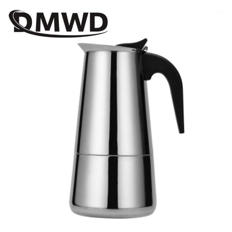 

DMWD 2/4/6/9 Cups Stainless Steel Moka Latte espresso Percolator Stovetop Coffee Maker Pot coffee kettles cafetier kitchen tools1