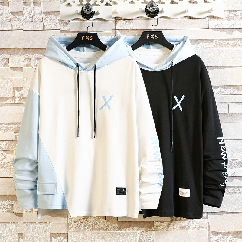 

2020 Autumn Spring fashion black white hoodie hip hop long sleeve oversized hoodies sweatshirt clothes, Wy901 4