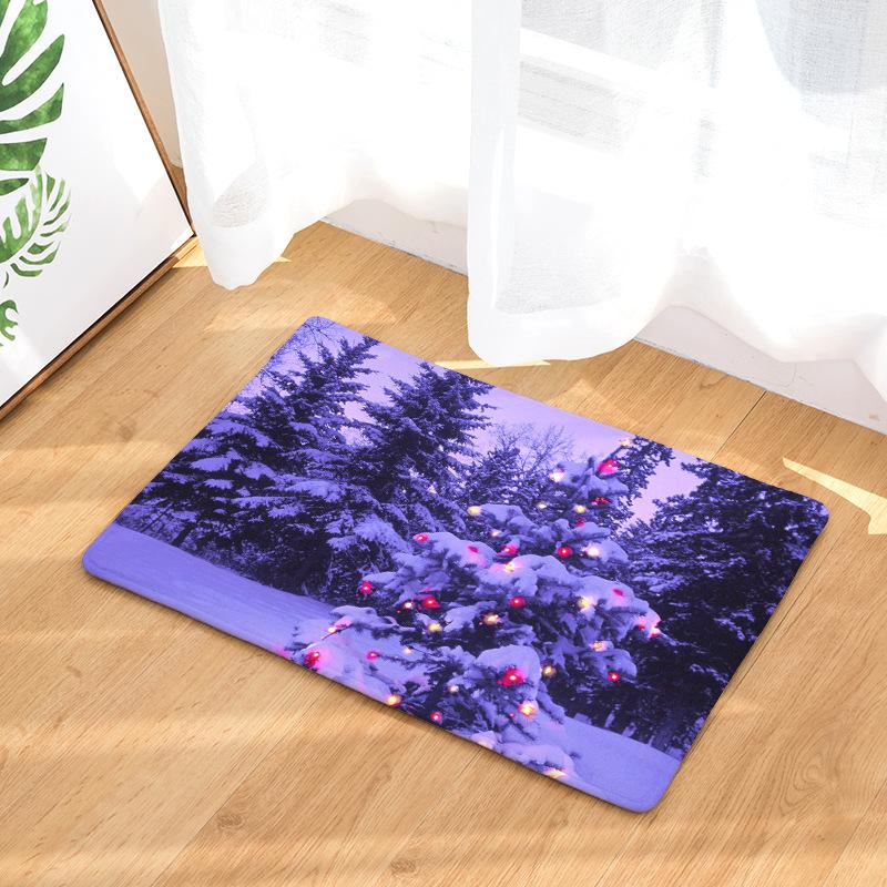 

Zeegle 3d Printed Christmas Doormat Entrance Mat Flannel Welcome Home Door Mats Non-slip Bath Rug Kids Bedroom Bedside Foot Pads, Tree 01