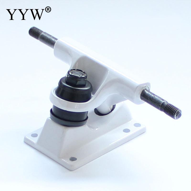 

2pc Skateboard Trucks Aluminium Alloy 3.25 INCH for Longboard Cruise Kicktail Skate board 5Color Bracket Accessories 85A Bushing, Silver