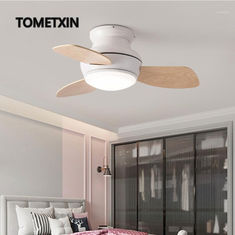 

30 inch wood ceiling fan light with lights remote control short bedroom decor lamps lighting air circulation lamp children room1