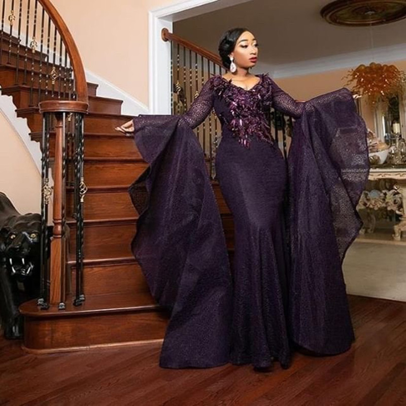 Chic musulman arabe sirène robes de bal 2021 manches longues robe de soirée formelle Occasion robes robe de soirée