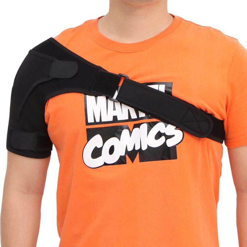

Shoulder Compression Sleeve Fitiness Gym Sports Care Single Shoulder Support Back Brace Guard Strap Wrap Belt Pads Tools, Black