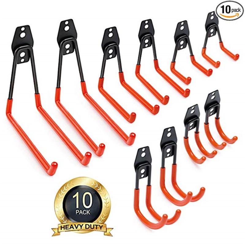 

Warehouse Garage Storage Utility Hooks set for Organizing Power Tools Ladders Heavy Duty Holder Hook Orange Drop Shipping Sale