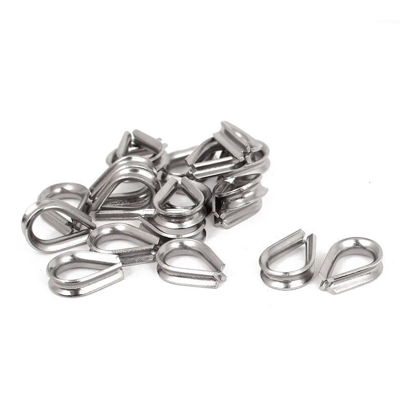 

Stainless Steel 2mm Wire Rope Cable Thimbles Silver Tone 20 Pcs1