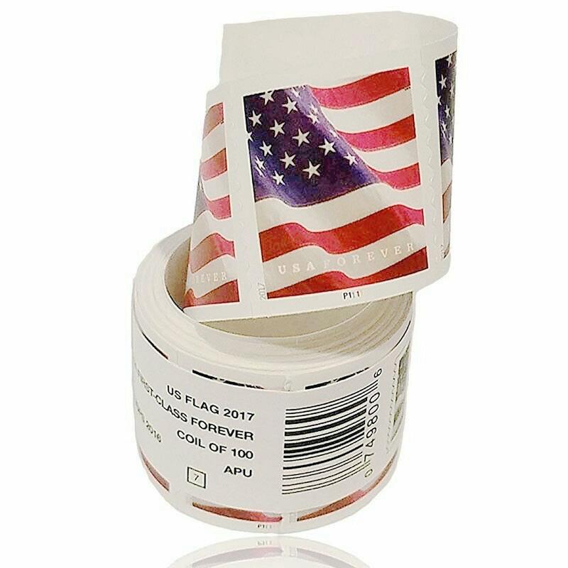 

Forever USPS postage Stamps USA Flag Christmas Holiday Wealth Wedding Anniversary Engagement Invitation Celebration New Sealed Roll Coil Corsage love postal, 100pcs/1set