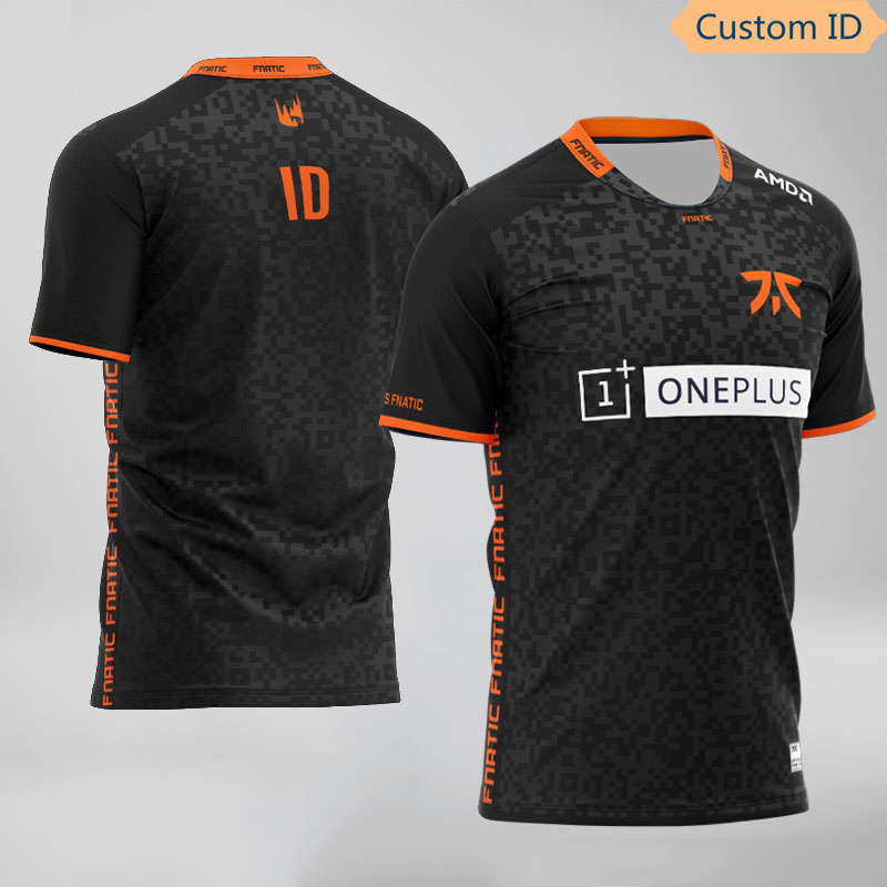 

LOL LEC S10 CSGO Dota2 Fnatic Esports Team Trikots Angepasst Name Fans Spiel T Shirt FÃ¼r MÃ¤nner Frauen Custom ID tees Hemd 1117, White;black