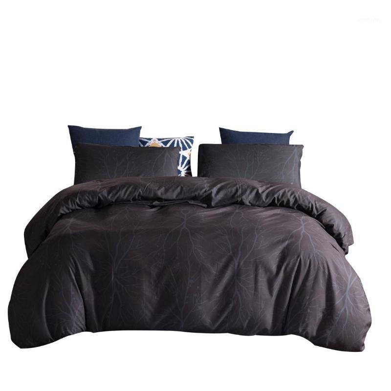

Home Textile Queen King bed Retro bed cover printing comforter bedding set duvet cover set Bedclothes Quilt Pillow case1, Brown