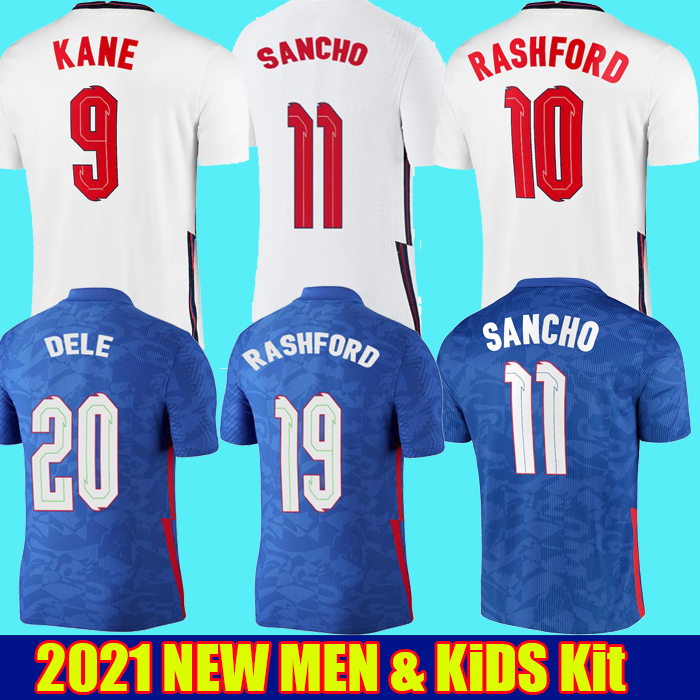 

20 21 Top thailand quality SANCHO RASHFORD soccer jerseys 2020 2021 STERLING DELE KANE 20 21 Football soccer shirts men kids sets uniforms, Away