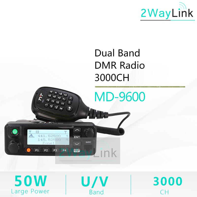 

TYT MD-9600 Talkie Walkie 50 KM Mobile DMR Car Radio Digital 136-174/400-480MHz Dual Band RT90 DMR Radio 3000CH 50/45/25W FCC