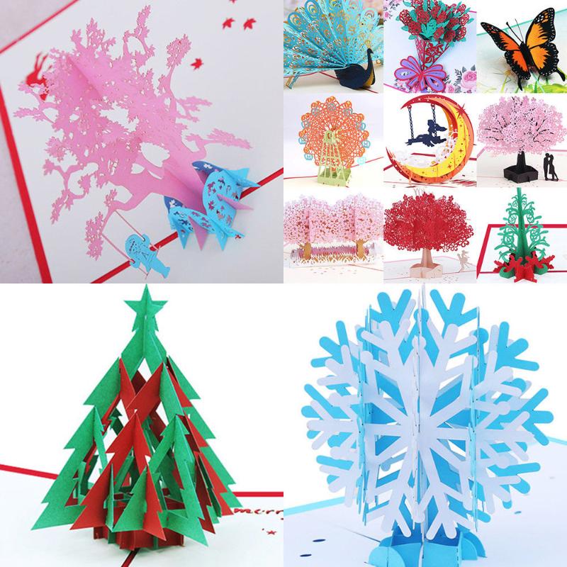 

3 d up greeting card wedding birthday valentine day anniversary christmas