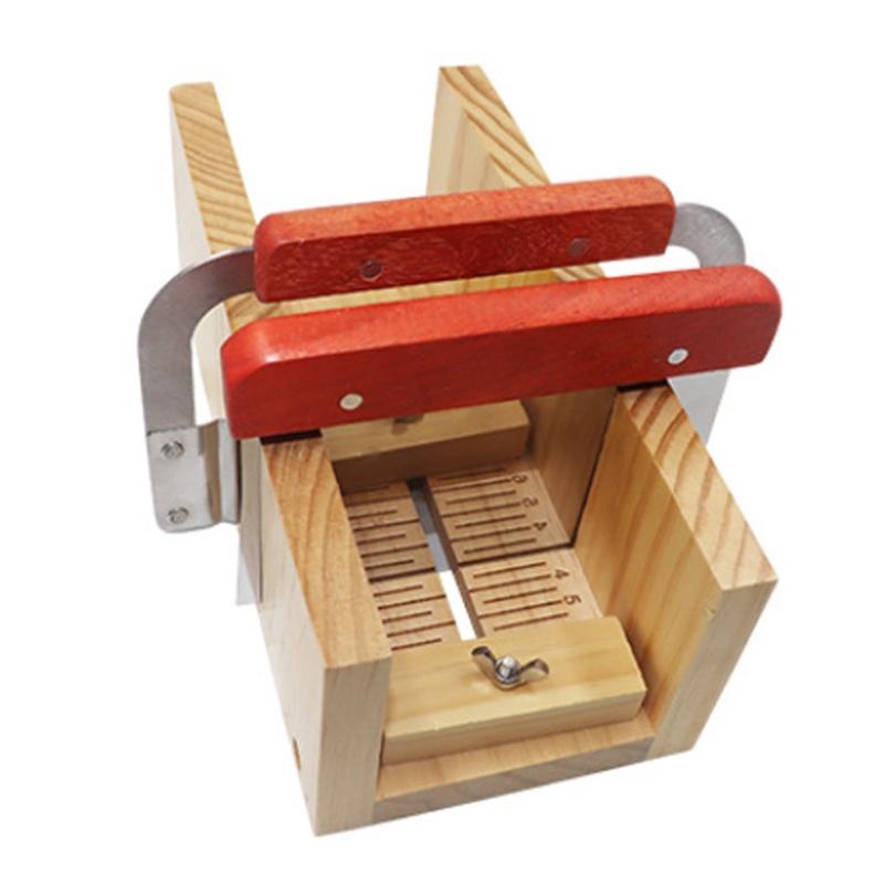 

1 Set Wooden Soap Loaf Cutter Mold and Soap Cutter Set Rectangle Silicone Mold H58C
