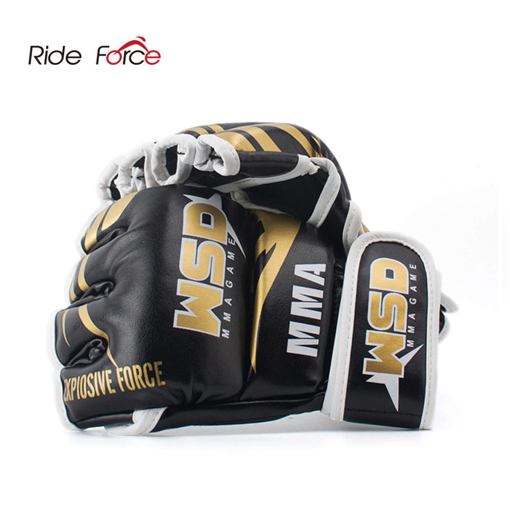 

Half Finger MMA Gloves for Men PU Kicki Boxing Karate Muay Thai Guantes De Boxeo Free Fight Sanda Training Equipment Q0109