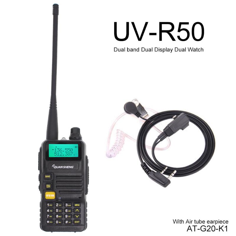 

QuanSheng UV-R50 Walkie Talkie Dual Band 136-174Mhz 400-480MHz 5W 2000mAh Ham Radio Station Portable Radio Communciator