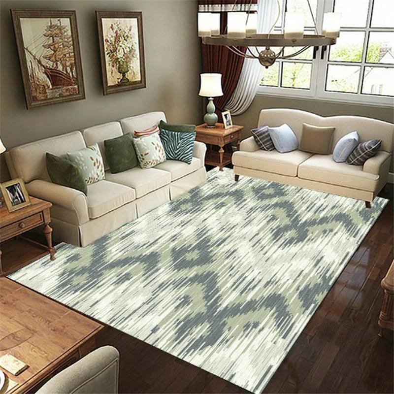 

National Style Floor Area Rug Exquisite Anti-slip Loop-Pile Rug Corridor Kitchen Mat Doormat Bedside Carpets for Living Room, No.4