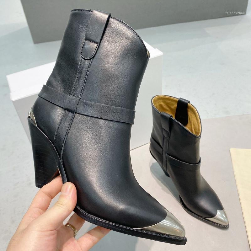 

Prova Perfetto Fashion suede Low heels Woman boots Popular Genuine Leather Pointed toe Woman boots plush Patent Leather1, Black