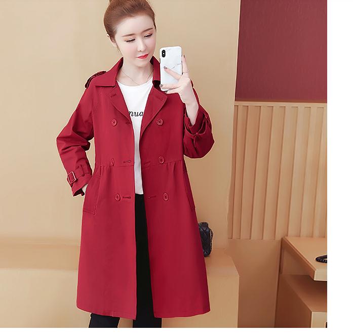 

2021 spring and autumn winter with New style fashion Long sleeve Women's Windbreaker coat@605, Khaki