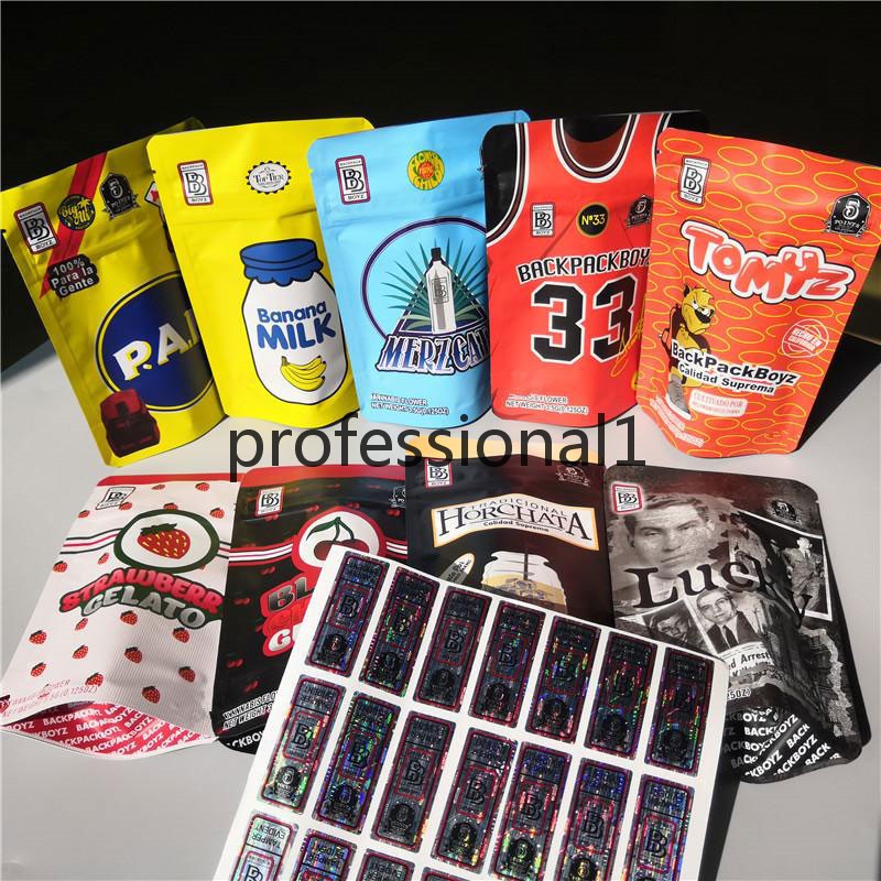 

NEW BACKPACKBOYZ 33 3.5g mylar bags resealable smell proof bags baggies BISCOTTI GELATO 41 GUARANA scotti pippen ZERBERT GELATTI sdf