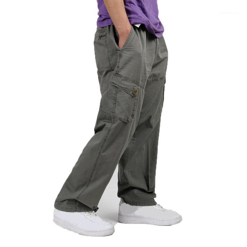 

FAISIENS 4XL 5XL 6XL Plus Size Mens Cargo Pants Multi Pocket Men Baggy Pants Casual Loose Khaki Black Army Green Men Trousers1