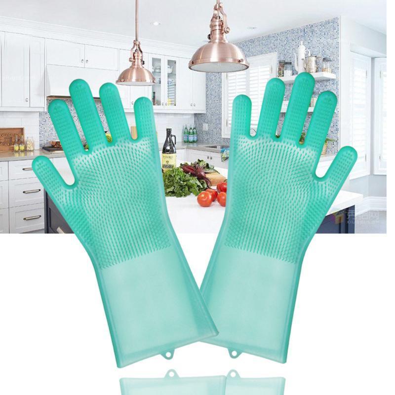 

20%Brush Gloves a pair of Dishwashing Cleaning Gloves Magic Rubber Washing Glove for Household Scrubber Kitchen Clean Tool Scrub1