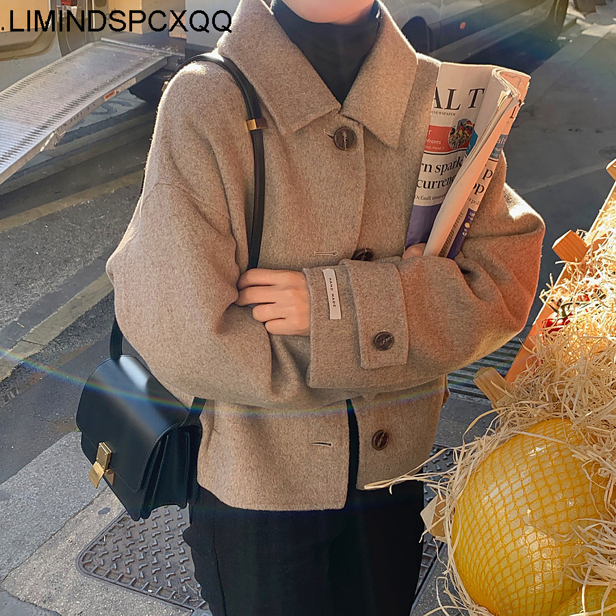 

Short Winter Female Jacket Only Breasted Solid Color Streetwear Elegant Dress Ladies Jackets Wava, Photo color