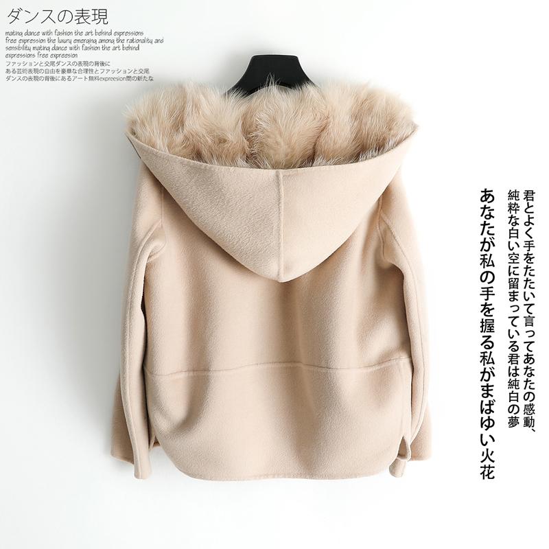 

Fur Real Female Wool Coat Autumn Winter Jacket Women Woolen Coats Korean Warm Outwear Casaco Feminino MY4097, Creamy apricot