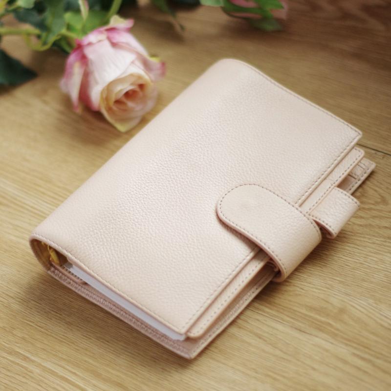 

A6 Yiwi 100% Genuine leather Notebook Handmade Gold Spiral Notebook Cowhide Vintage Journal Planner Spiral Diary With Pocket