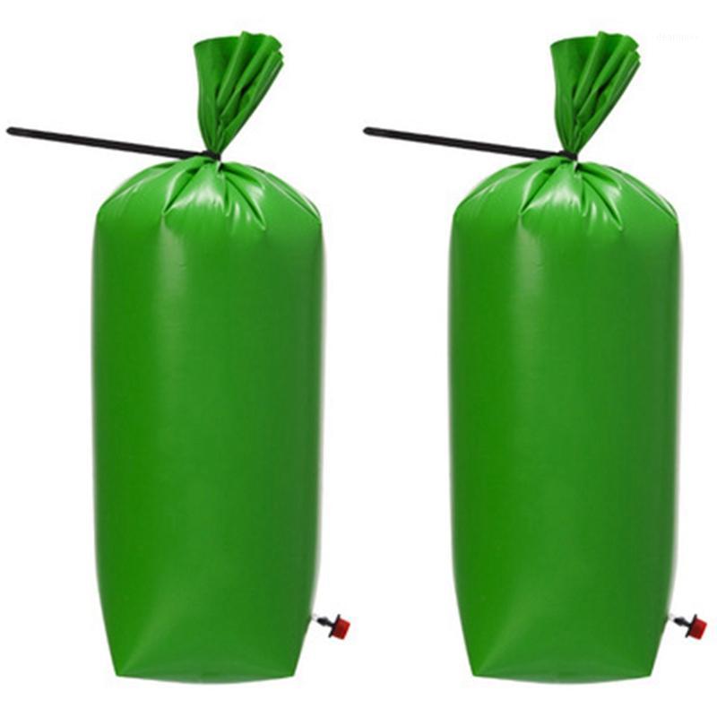 

2PCS Tree Watering Bag PVC Drip Irrigation Adjustable Automatic Garden Tool Plant Tree Watering Bag Drip Irrigation1, Green