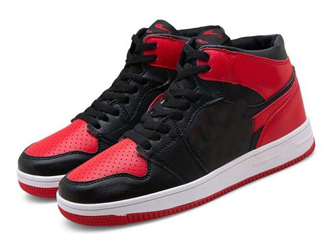 

Classic Mens Women Casual 1s Shoes Fashion High Top PU Leather Outdoor Unisex Skateboard Sneakers 36-44, Photo 1