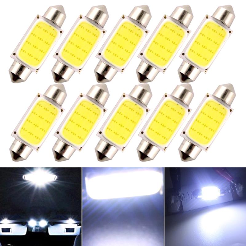 

Interior&External Lights 10Pcs C5W C10W LED Bulb Canbus 31mm 36mm 39mm 41mm Festoon Car Interior Light Dome Reading License Plate Lamp 12V A