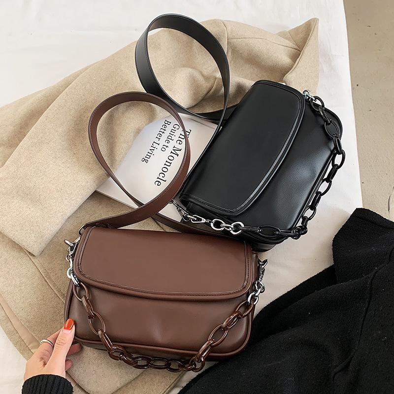 

new fashion autumn and winter feel foreign style one shoulder messenger bag net red chain small square bag