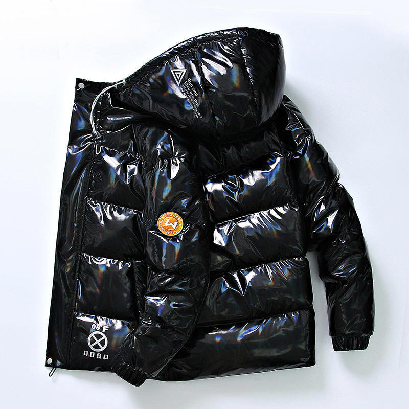 

2021 New 90%down with Hood Winter Jacket Men Thick Warm Parkas White Duck Coats Casual Man Waterproof Down Jackets Gloss 53zz, Black