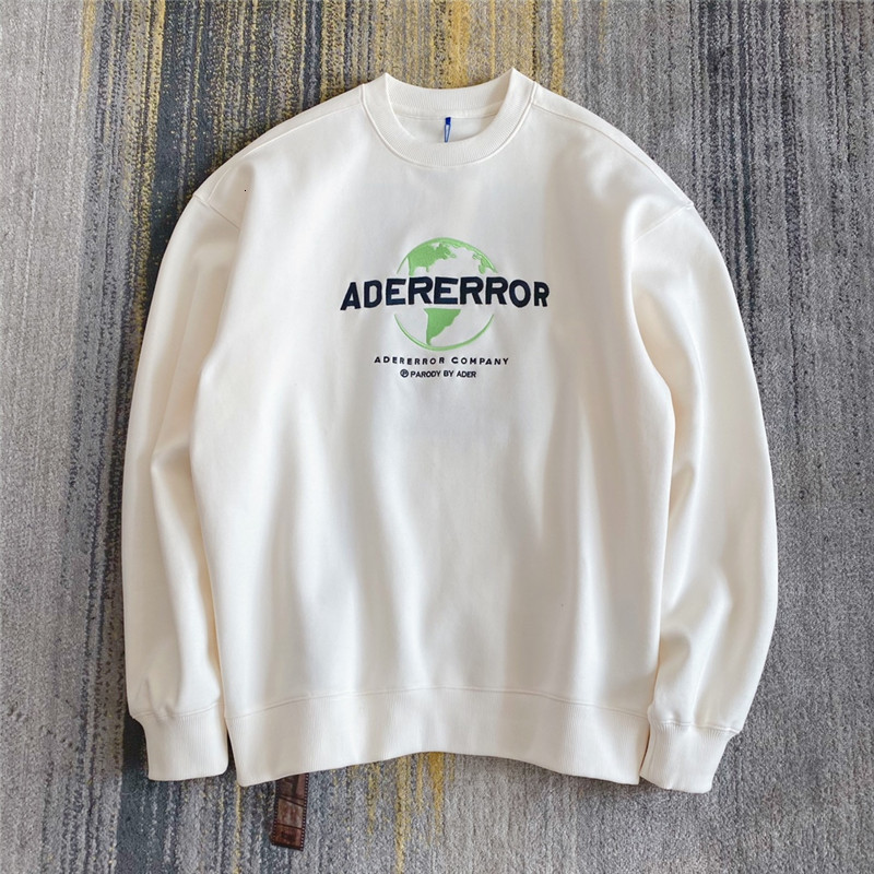 

2021 New Earth Embroidery Ader Error Sweatshirts Men Women Best Quality Loose Oversize Adererror Pullovers 9730