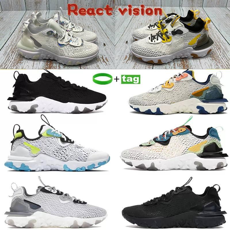 

Men react vision running shoes Phantom Honeycomb GS worldwide White Iridecent Vast Grey Triple black Light Brown Sail sports sneakers, Bubble wrap packaging