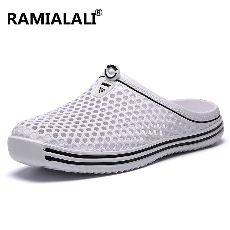 

Slippers Beach Breathable Summer Men Flip Flops Lightweight Massage Male Non-slide Zapatos Hombre Casual Shoes, Black