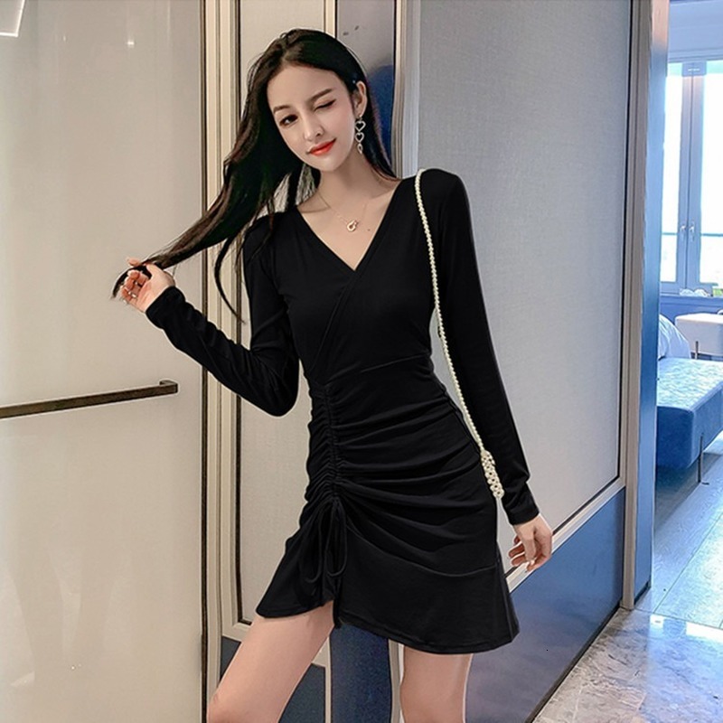 

2021 New Women Summer Bandage Slim Elegant Vestidos Sexy v Neck Party Night Black Green Gray Female Clothes T11g