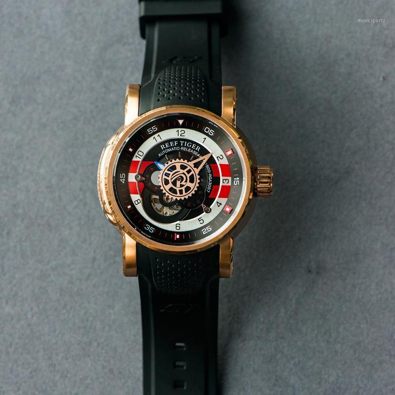 

Reef Tiger/RT Designer Sport Watch For Men Reloj Hombre Waterproof Automatic Watches Rose Gold RGA30S7 Wristwatches, Rga30s7-ysb