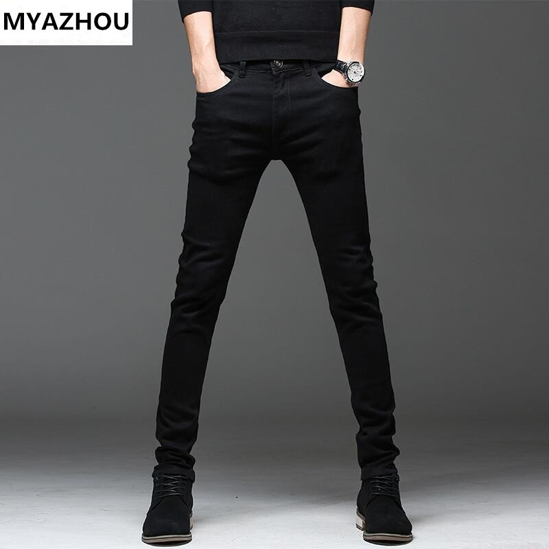 

2021 New High Quality Casual Crap Tightened Jeans Stretch Black Men Plus Pants Size Brim Men's Pantalons 36- Rlqy