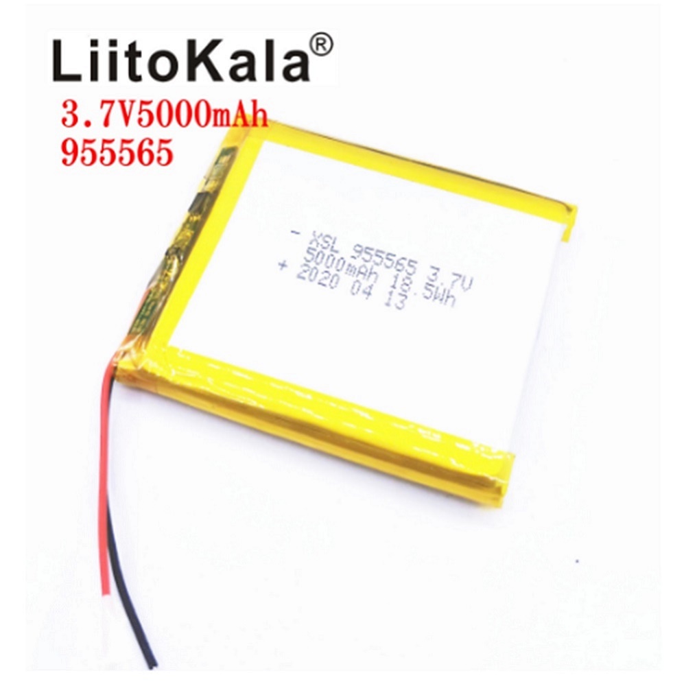 

2021 The latest version of 3.7V batteries 955565 5000mAh polymer lithium LiPo rechargeable battery for GPSDVD PAD e-book tablet laptop mobile power vi