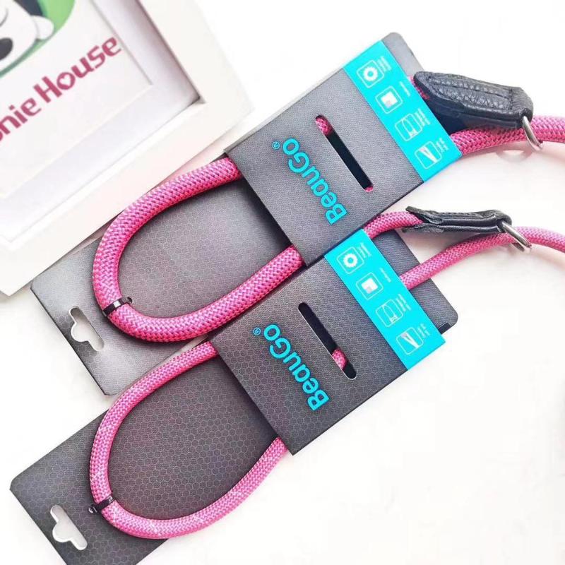

Type Puppy Collar With Hand Leash Small Medium Large Dog Leash Rope Nylon Cowhide Material Dogs Harness For Anti Rush Training
