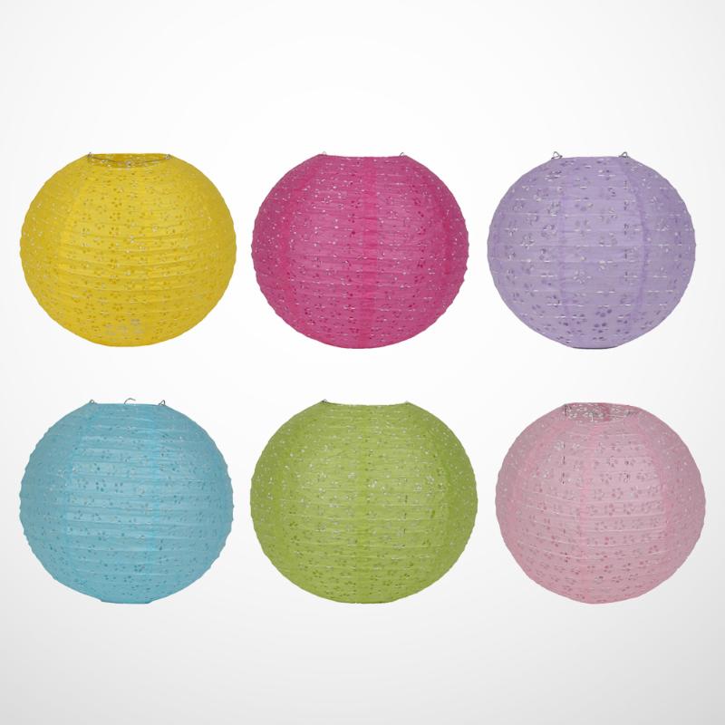 

Candle Holders 8 Inch Colorful Folded Openwork Glowing Practical Decoration Use Lantern Yellow Blue Green Rose Red Purple Color